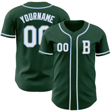 Загрузить изображение в средство просмотра галереи, Custom Green White-Light Blue Authentic Baseball Jersey
