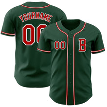 Загрузить изображение в средство просмотра галереи, Custom Green Red-White Authentic Baseball Jersey
