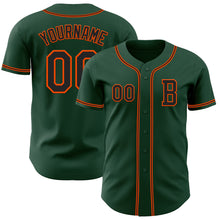 Загрузить изображение в средство просмотра галереи, Custom Green Black-Orange Authentic Baseball Jersey
