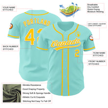 Charger l&#39;image dans la galerie, Custom Ice Blue Yellow-White Authentic Baseball Jersey
