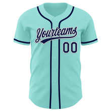 Charger l&#39;image dans la galerie, Custom Ice Blue Navy-White Authentic Baseball Jersey
