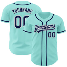 Charger l&#39;image dans la galerie, Custom Ice Blue Navy-White Authentic Baseball Jersey
