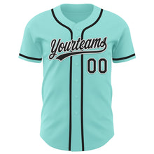 Загрузить изображение в средство просмотра галереи, Custom Ice Blue Black-White Authentic Baseball Jersey
