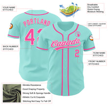 Загрузить изображение в средство просмотра галереи, Custom Ice Blue Pink-White Authentic Baseball Jersey
