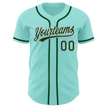 Charger l&#39;image dans la galerie, Custom Ice Blue Green-White Authentic Baseball Jersey
