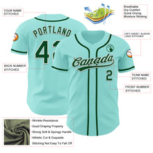 Charger l&#39;image dans la galerie, Custom Ice Blue Green-White Authentic Baseball Jersey
