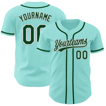 Charger l&#39;image dans la galerie, Custom Ice Blue Green-White Authentic Baseball Jersey
