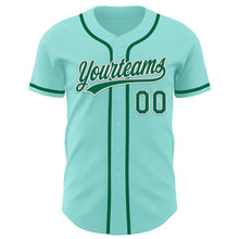 Charger l&#39;image dans la galerie, Custom Ice Blue Kelly Green-White Authentic Baseball Jersey
