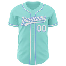 Загрузить изображение в средство просмотра галереи, Custom Ice Blue White-Light Blue Authentic Baseball Jersey
