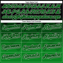 Charger l&#39;image dans la galerie, Custom Black Grass Green-White Gradient Square Shape 3D Pattern Design Bomber Full-Snap Varsity Letterman Hoodie Jacket
