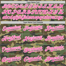 Загрузить изображение в средство просмотра галереи, Custom Camo Pink-White Bomber Full-Snap Varsity Letterman Salute To Service Hoodie Jacket
