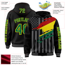 Charger l&#39;image dans la galerie, Custom Black Kelly Green Light Yellow-Gray Bolivia Bolivian Flag 3D Bomber Full-Snap Varsity Letterman Hoodie Jacket
