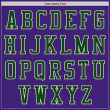 Laden Sie das Bild in den Galerie-Viewer, Custom Purple Green-Cream Bomber Varsity Letterman Zipper Jacket
