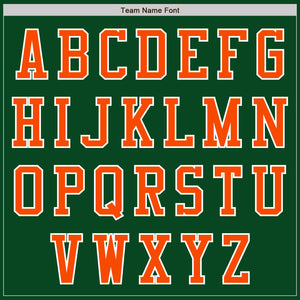 Custom Green Orange-White Bomber Varsity Letterman Zipper Jacket