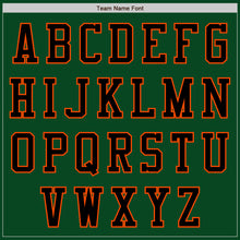 Load image into Gallery viewer, Custom Green Black-Orange Bomber Varsity Letterman Two Tone Zipper Jacket
