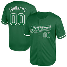 Load image into Gallery viewer, Custom Kelly Green White Mesh Authentic Throwback Baseball Jersey
