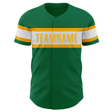 Загрузить изображение в средство просмотра галереи, Custom Kelly Green White-Gold Authentic Baseball Jersey
