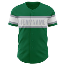 Загрузить изображение в средство просмотра галереи, Custom Kelly Green White-Gray Authentic Baseball Jersey
