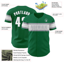 Загрузить изображение в средство просмотра галереи, Custom Kelly Green White-Gray Authentic Baseball Jersey
