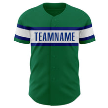 Загрузить изображение в средство просмотра галереи, Custom Kelly Green White-Royal Authentic Baseball Jersey
