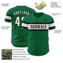 Загрузить изображение в средство просмотра галереи, Custom Kelly Green White-Black Authentic Baseball Jersey
