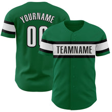 Загрузить изображение в средство просмотра галереи, Custom Kelly Green White-Black Authentic Baseball Jersey
