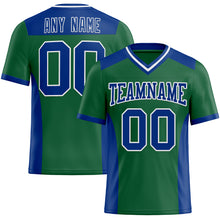 Загрузить изображение в средство просмотра галереи, Custom Kelly Green Royal-White Mesh Authentic Football Jersey
