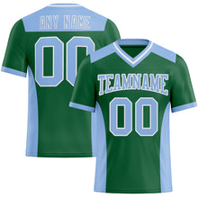 Charger l&#39;image dans la galerie, Custom Kelly Green Light Blue-White Mesh Authentic Football Jersey
