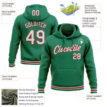 Загрузить изображение в средство просмотра галереи, Custom Stitched Kelly Green White-Red Sports Pullover Sweatshirt Hoodie
