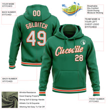 Загрузить изображение в средство просмотра галереи, Custom Stitched Kelly Green White-Orange Sports Pullover Sweatshirt Hoodie
