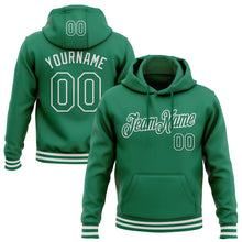 Загрузить изображение в средство просмотра галереи, Custom Stitched Kelly Green White Sports Pullover Sweatshirt Hoodie
