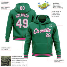 Laden Sie das Bild in den Galerie-Viewer, Custom Stitched Kelly Green White-Pink Sports Pullover Sweatshirt Hoodie
