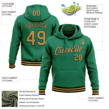 Загрузить изображение в средство просмотра галереи, Custom Stitched Kelly Green Old Gold-Black Sports Pullover Sweatshirt Hoodie
