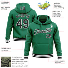 Загрузить изображение в средство просмотра галереи, Custom Stitched Kelly Green Black-White Sports Pullover Sweatshirt Hoodie
