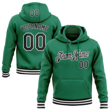 Загрузить изображение в средство просмотра галереи, Custom Stitched Kelly Green Black-White Sports Pullover Sweatshirt Hoodie
