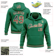 Charger l&#39;image dans la galerie, Custom Stitched Kelly Green Vintage USA Flag-Cream Sports Pullover Sweatshirt Hoodie
