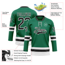 Загрузить изображение в средство просмотра галереи, Custom Kelly Green Black-White Hockey Lace Neck Jersey
