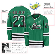 Charger l&#39;image dans la galerie, Custom Kelly Green Black-White Hockey Jersey
