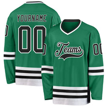 Charger l&#39;image dans la galerie, Custom Kelly Green Black-White Hockey Jersey
