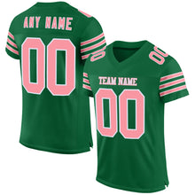 Laden Sie das Bild in den Galerie-Viewer, Custom Kelly Green Medium Pink-White Mesh Authentic Football Jersey
