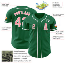 Charger l&#39;image dans la galerie, Custom Kelly Green Medium Pink-White Authentic Baseball Jersey
