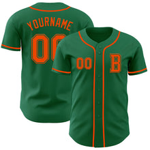 Charger l&#39;image dans la galerie, Custom Kelly Green Orange Authentic Baseball Jersey
