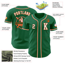 Laden Sie das Bild in den Galerie-Viewer, Custom Kelly Green White-Orange Authentic Baseball Jersey
