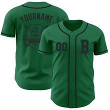 Charger l&#39;image dans la galerie, Custom Kelly Green Black Authentic Baseball Jersey
