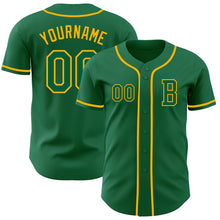 Charger l&#39;image dans la galerie, Custom Kelly Green Gold Authentic Baseball Jersey
