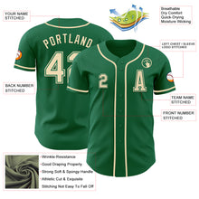 Charger l&#39;image dans la galerie, Custom Kelly Green Cream Authentic Baseball Jersey
