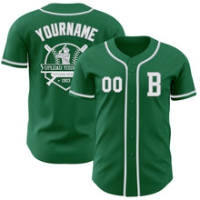 Charger l&#39;image dans la galerie, Custom Kelly Green White-Gray Authentic Baseball Jersey
