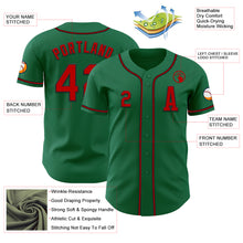 Charger l&#39;image dans la galerie, Custom Kelly Green Red-Black Authentic Baseball Jersey
