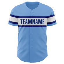 Charger l&#39;image dans la galerie, Custom Light Blue White-Royal Authentic Baseball Jersey
