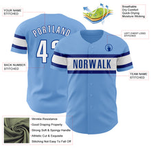 Charger l&#39;image dans la galerie, Custom Light Blue White-Royal Authentic Baseball Jersey
